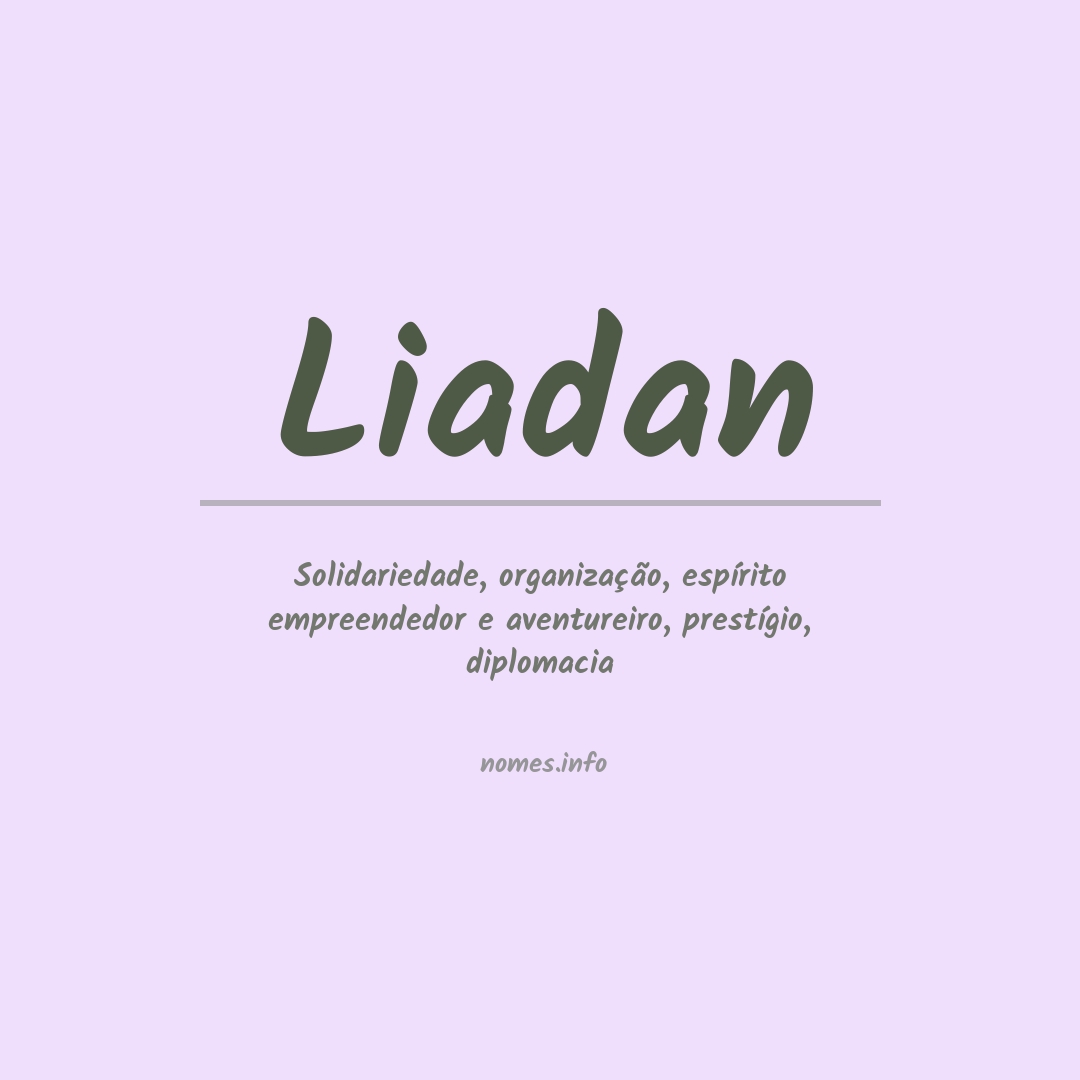 Significado do nome Liadan