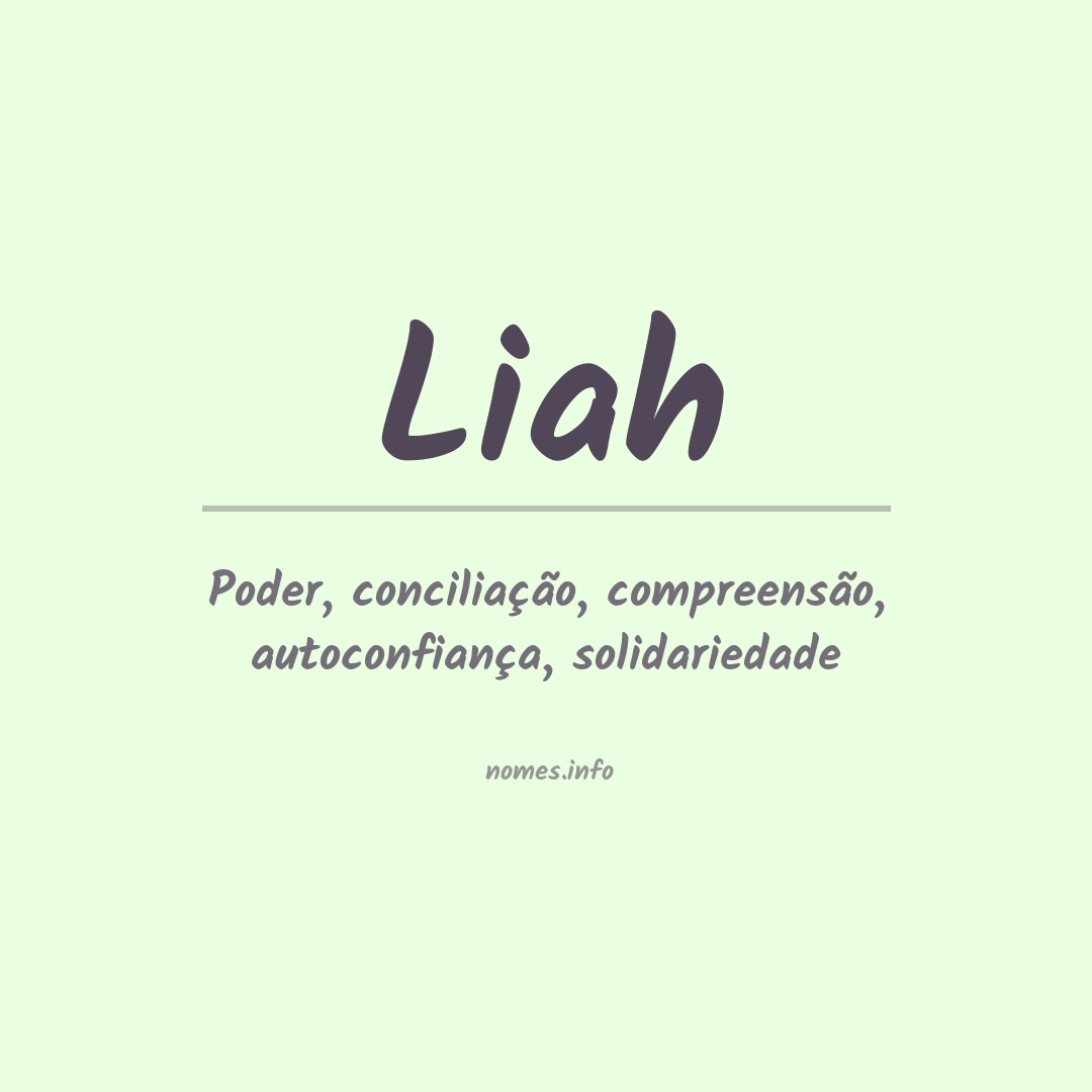 Significado do nome Liah