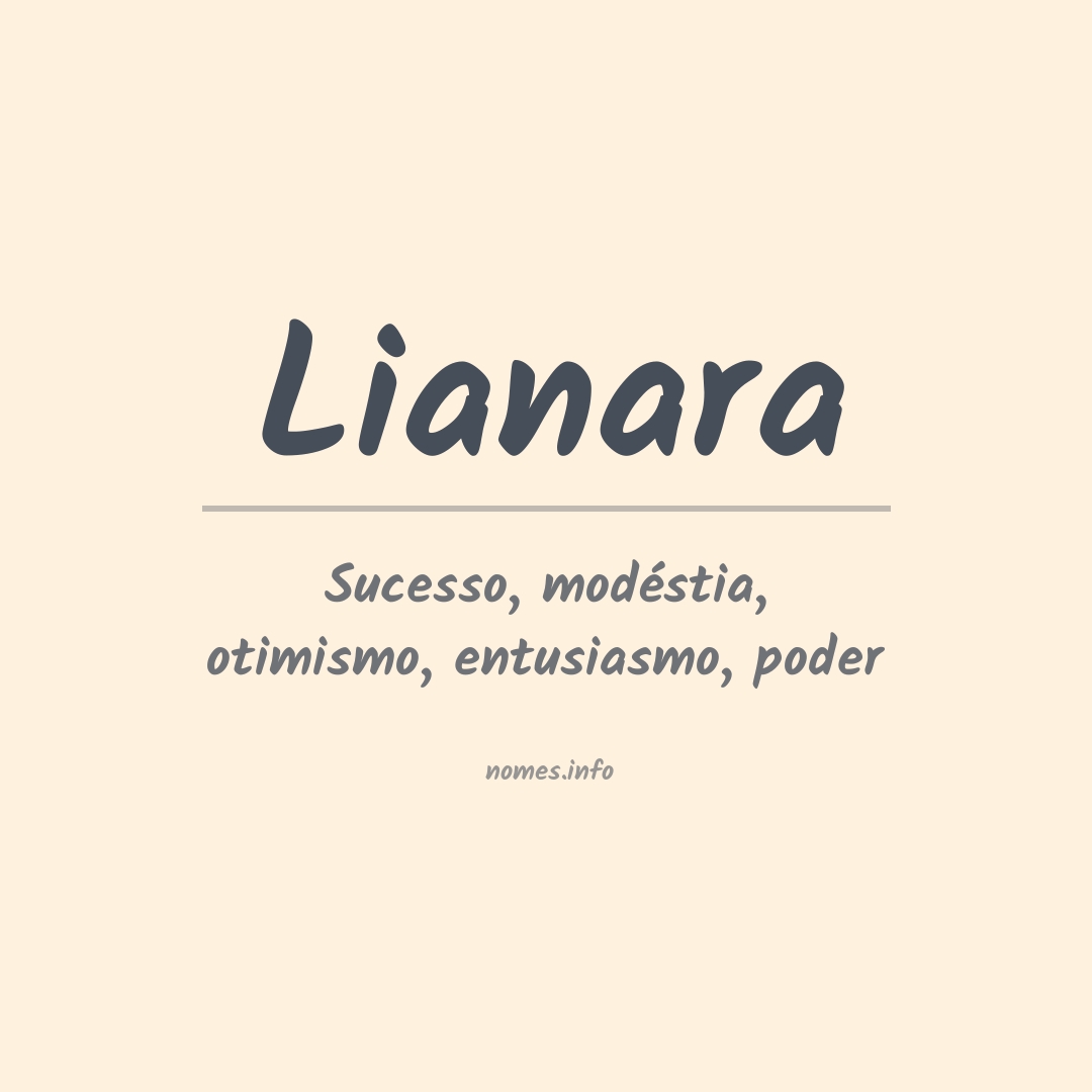 Significado do nome Lianara