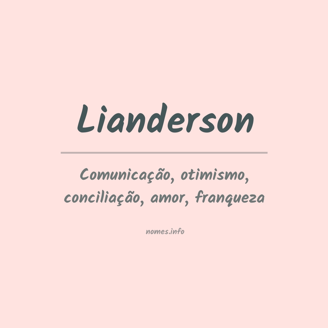 Significado do nome Lianderson