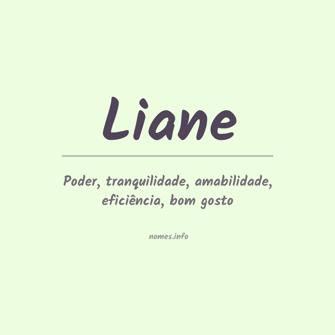 Significado do nome Liane