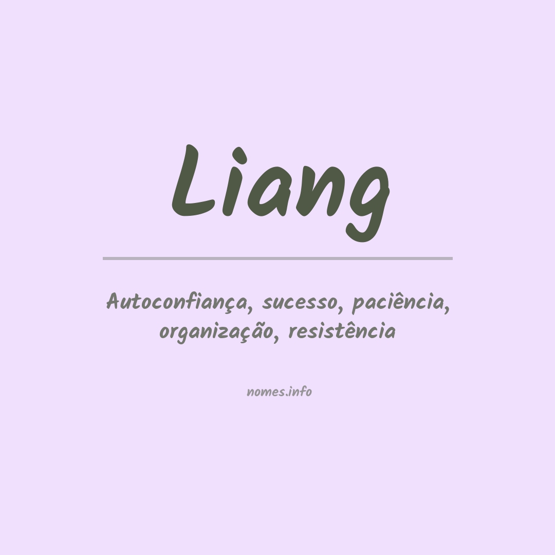 Significado do nome Liang