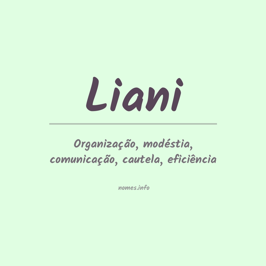 Significado do nome Liani