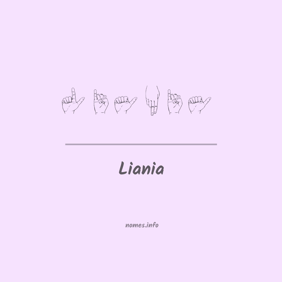 Liania em Libras
