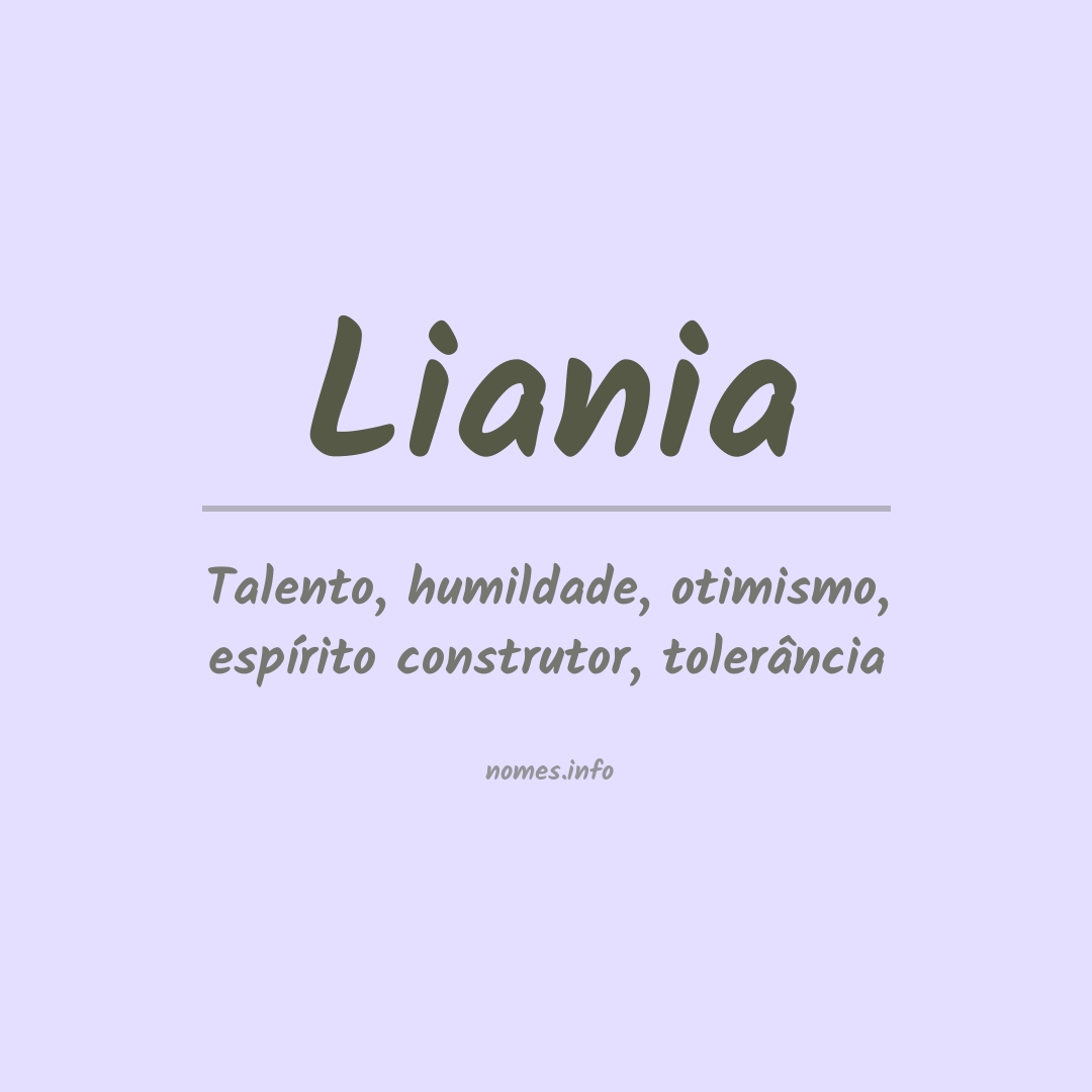 Significado do nome Liania