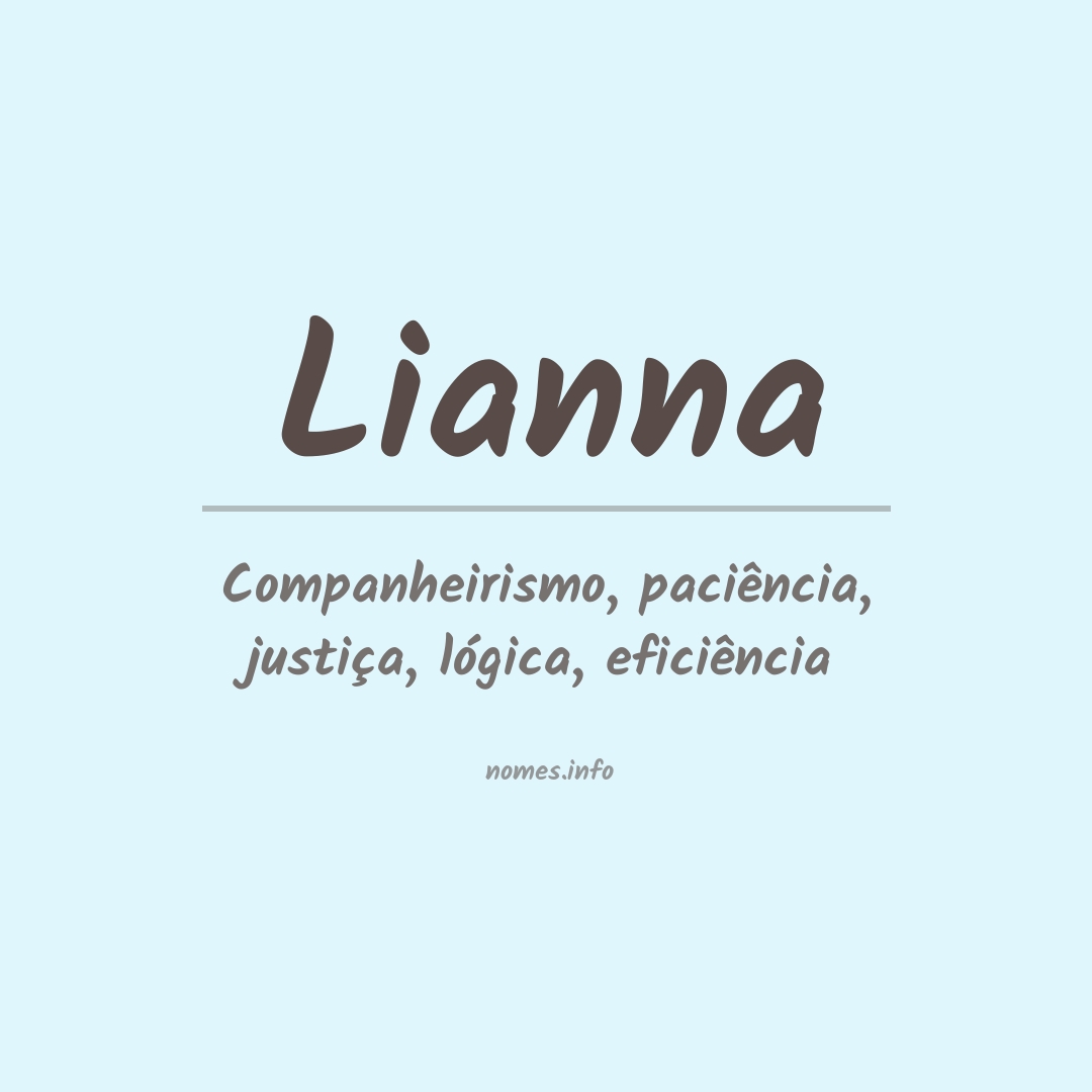 Significado do nome Lianna