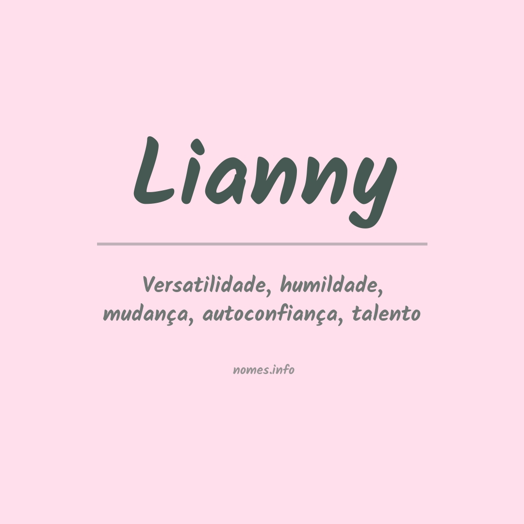 Significado do nome Lianny