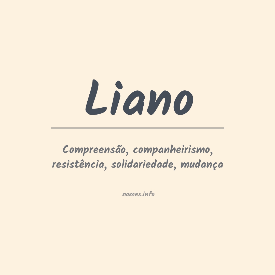 Significado do nome Liano