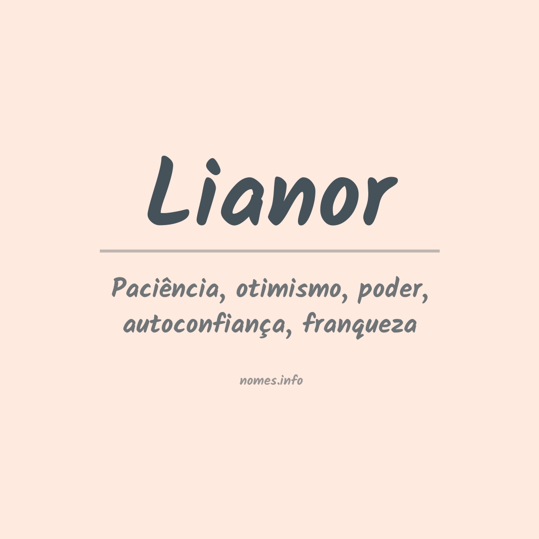 Significado do nome Lianor