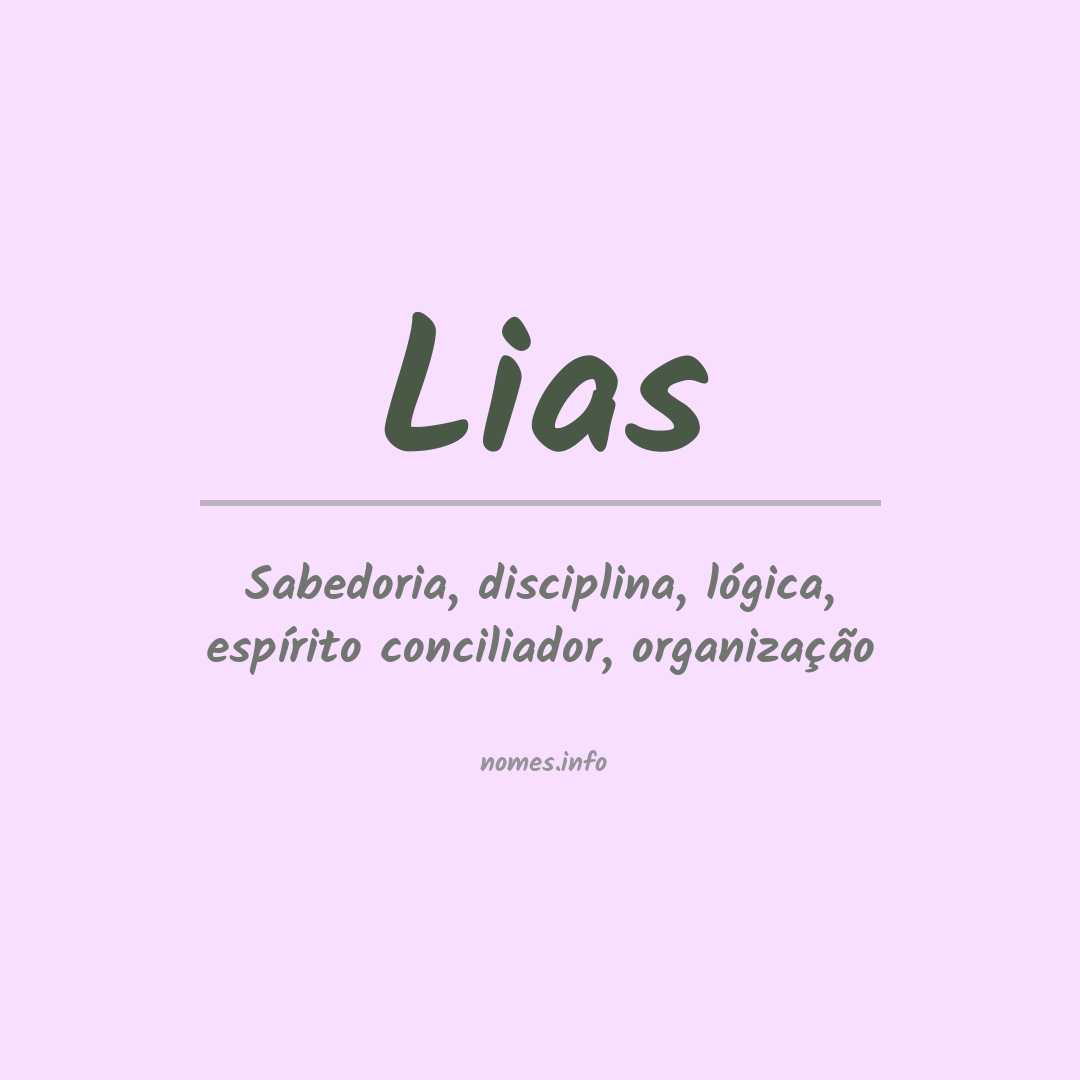 Significado do nome Lias