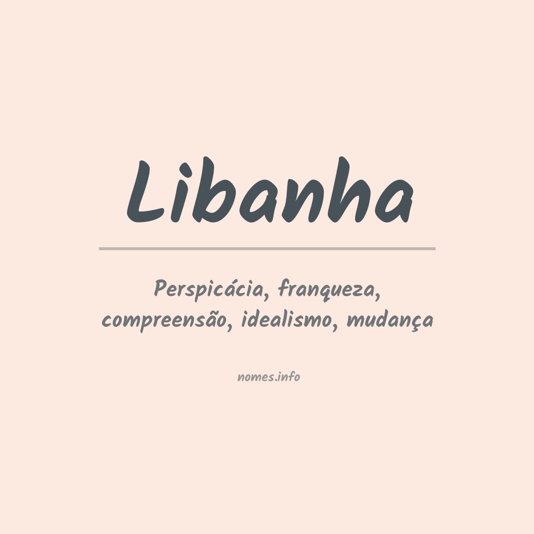 Significado do nome Libanha