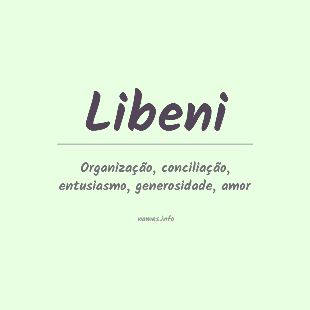 Significado do nome Libeni
