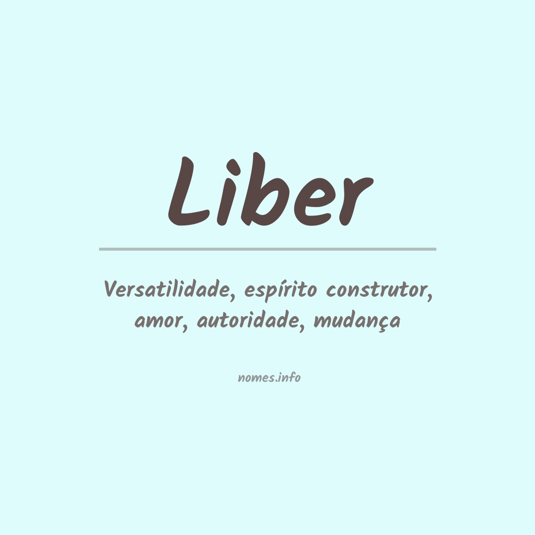 Significado do nome Liber