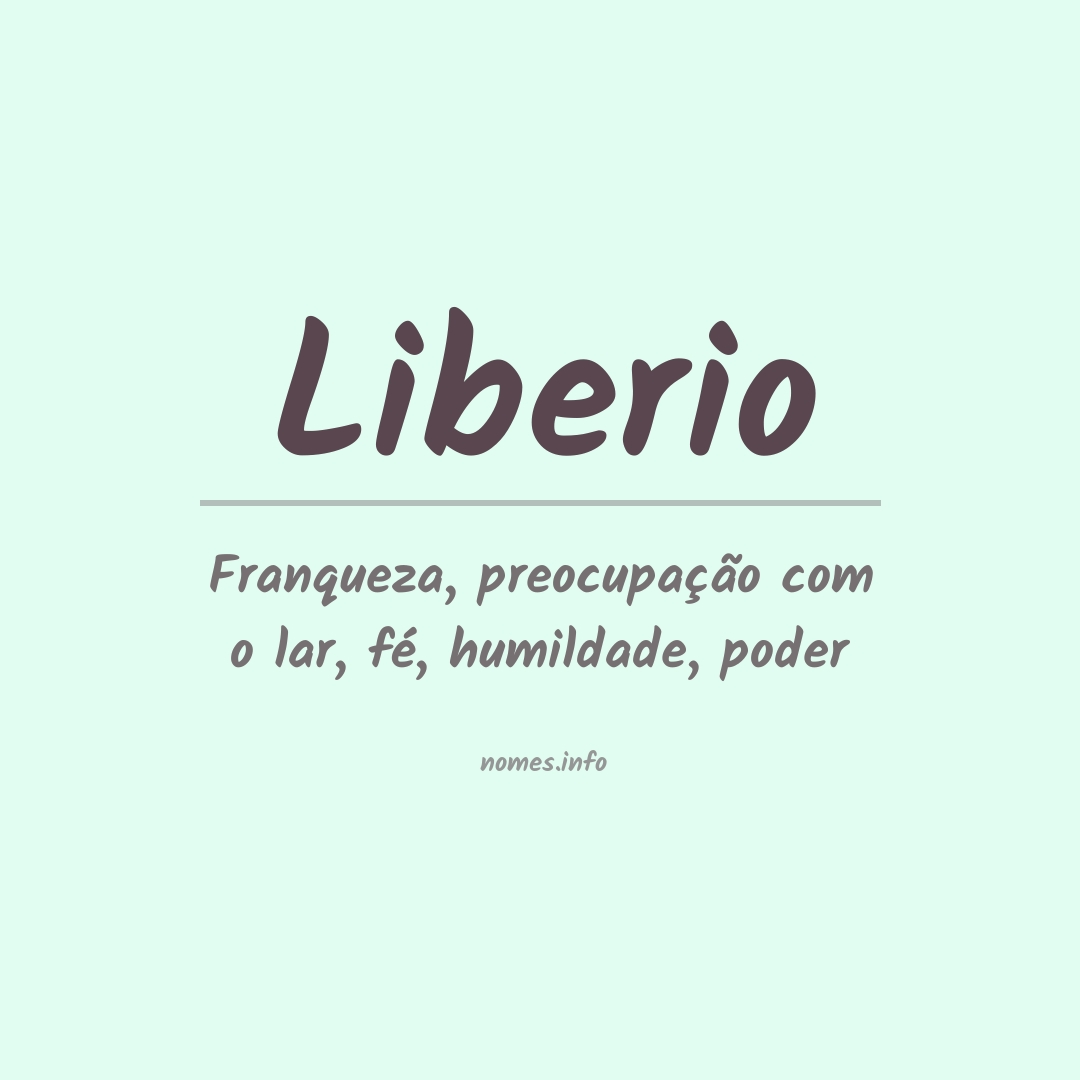 Significado do nome Liberio