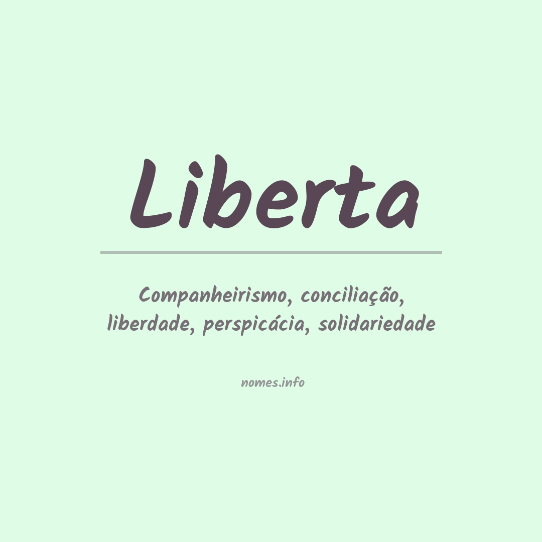 Significado do nome Liberta