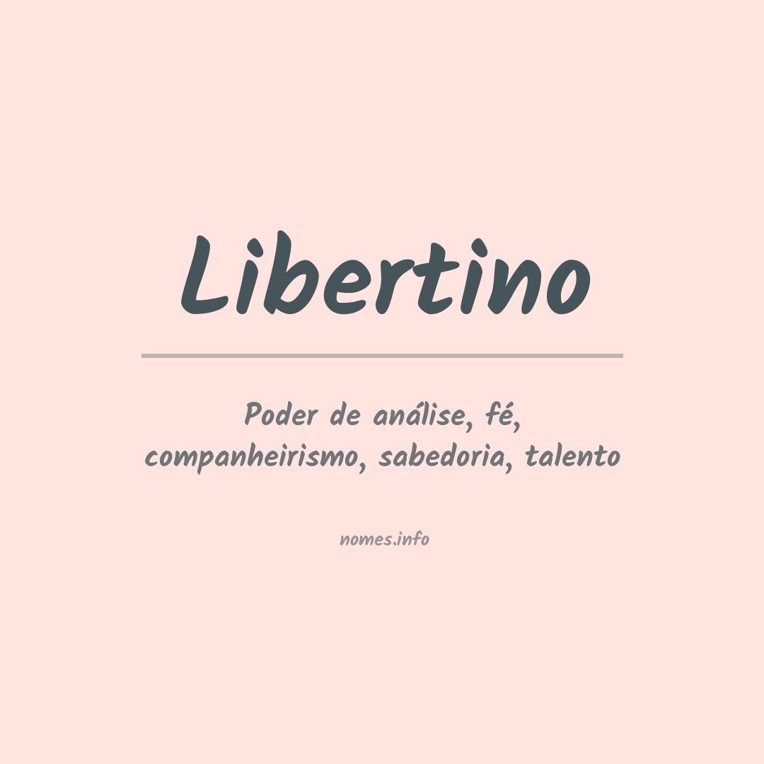 Significado do nome Libertino