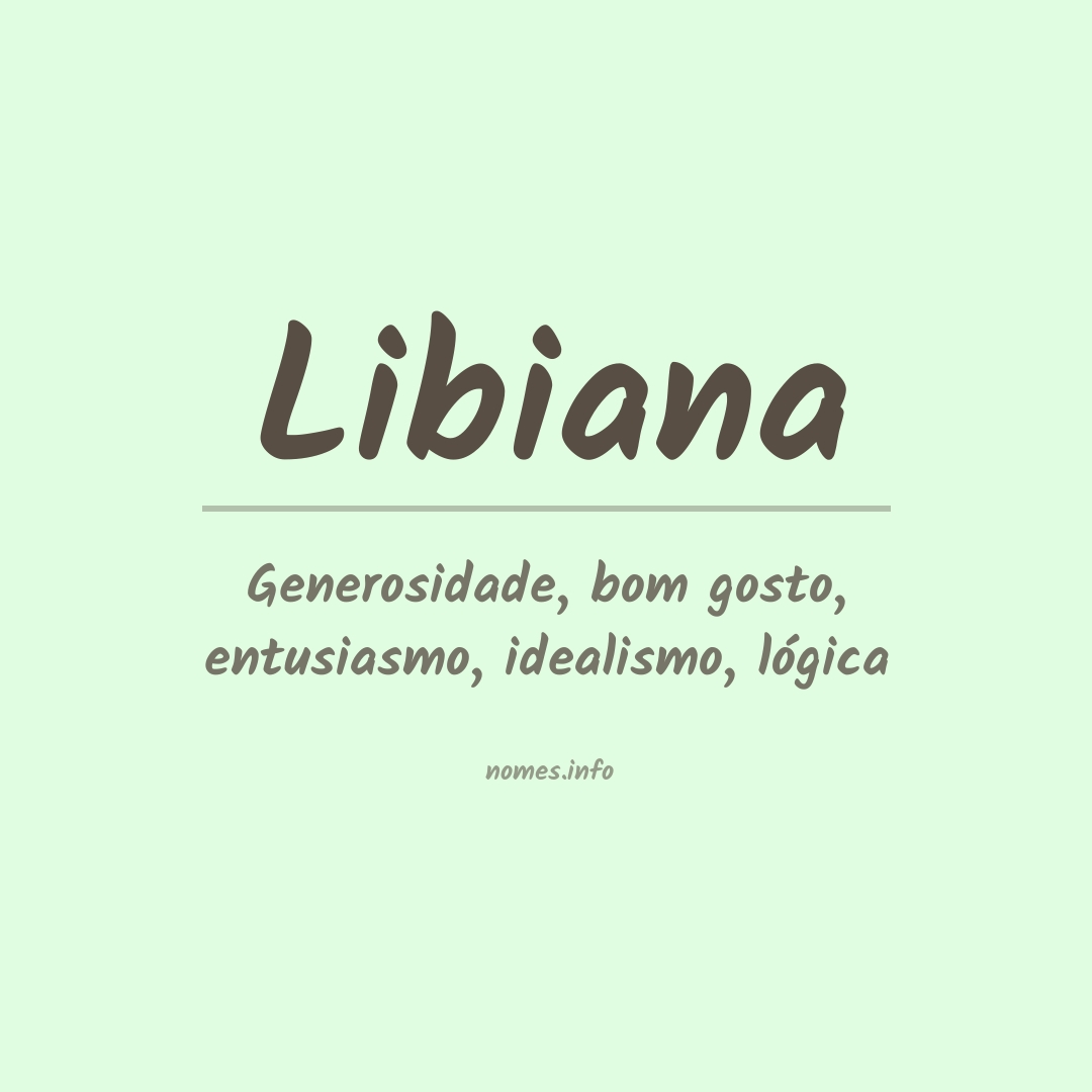 Significado do nome Libiana