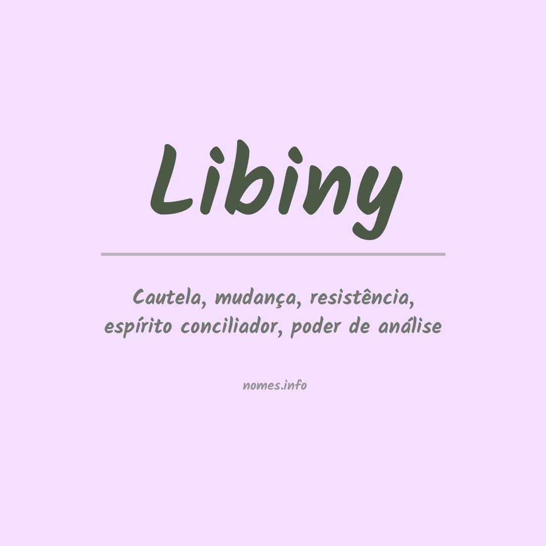 Significado do nome Libiny
