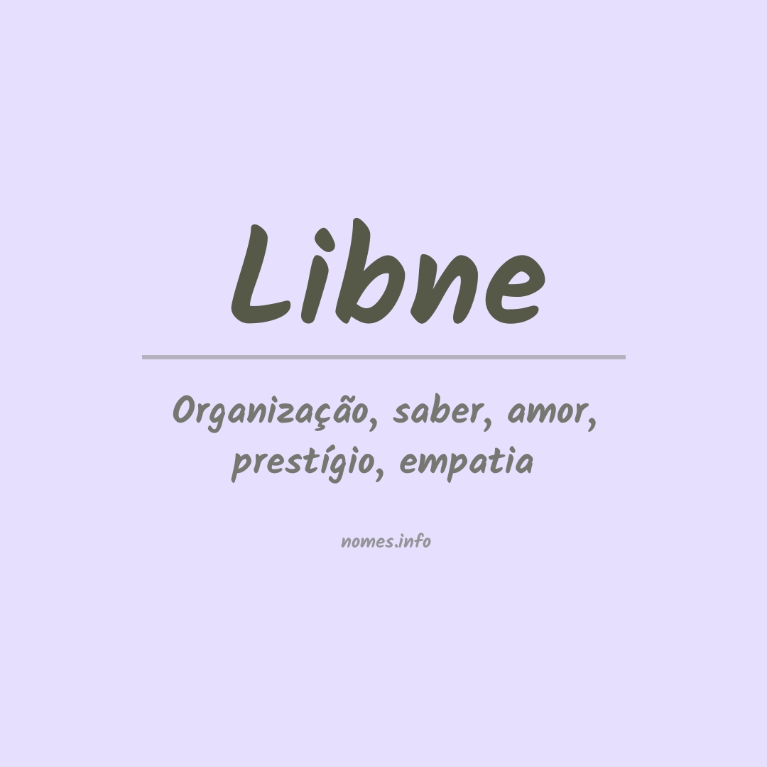 Significado do nome Libne