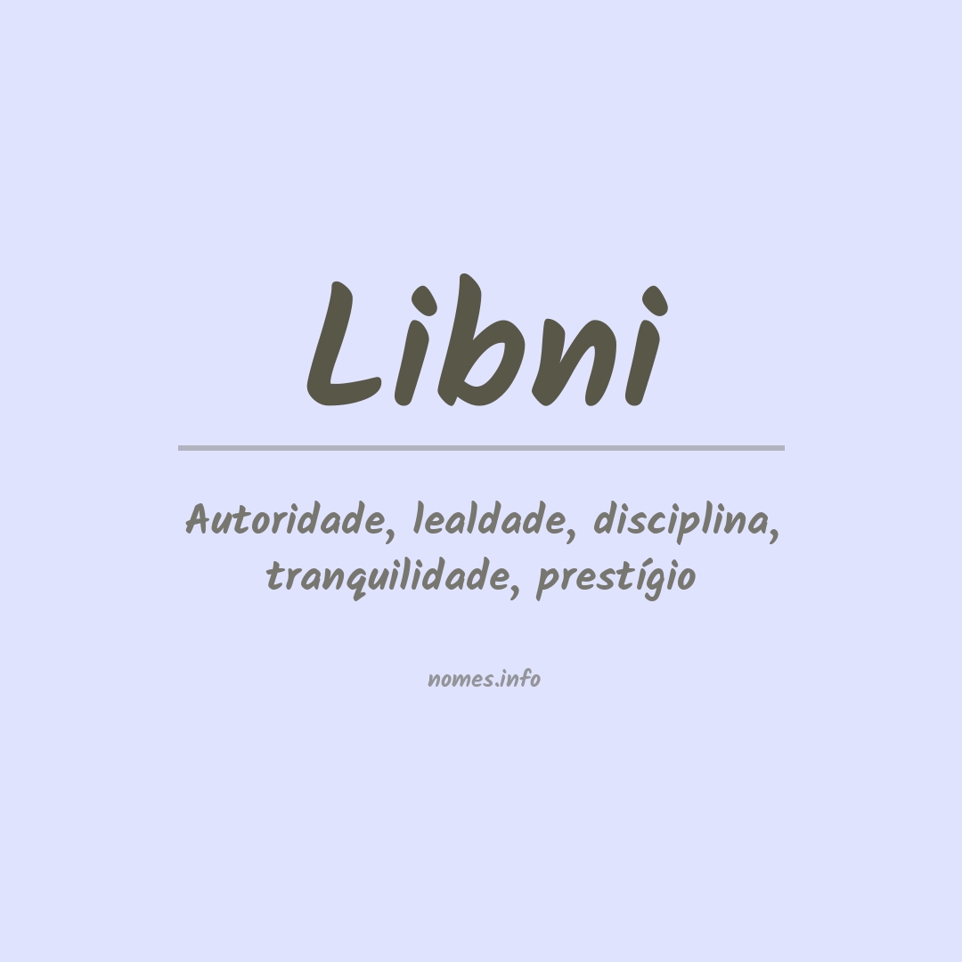 Significado do nome Libni