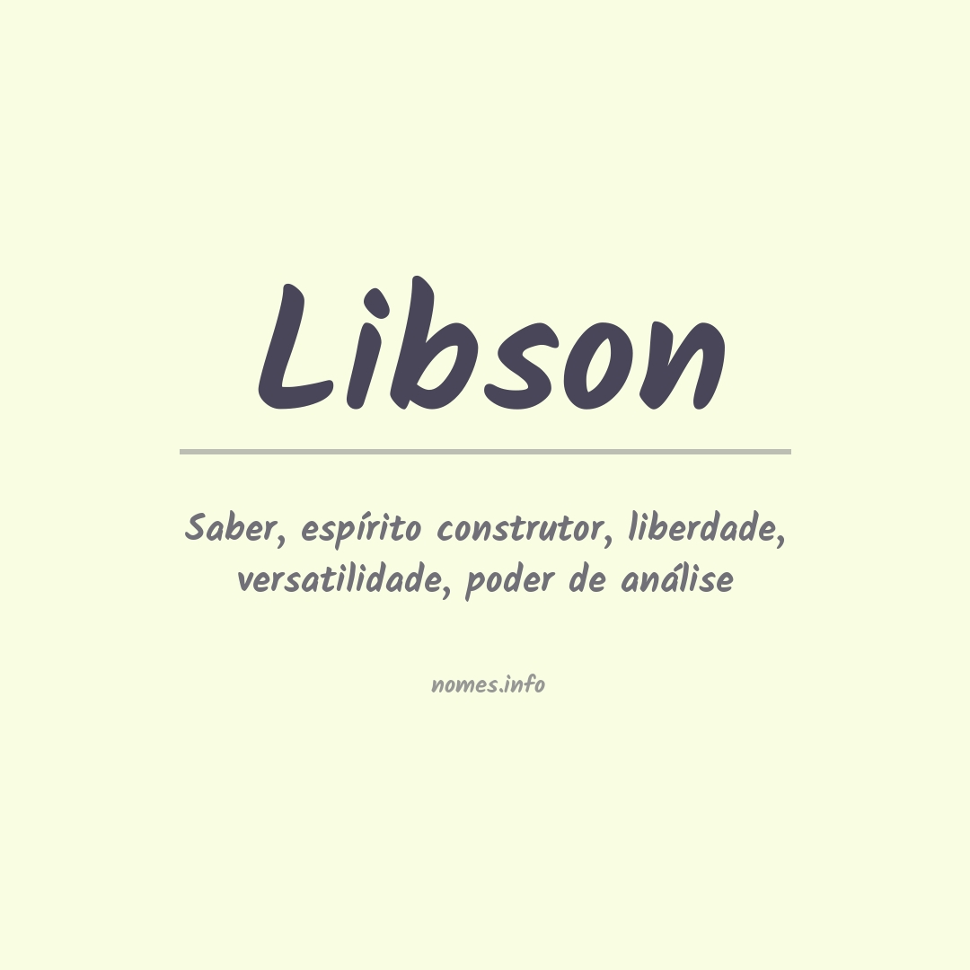 Significado do nome Libson