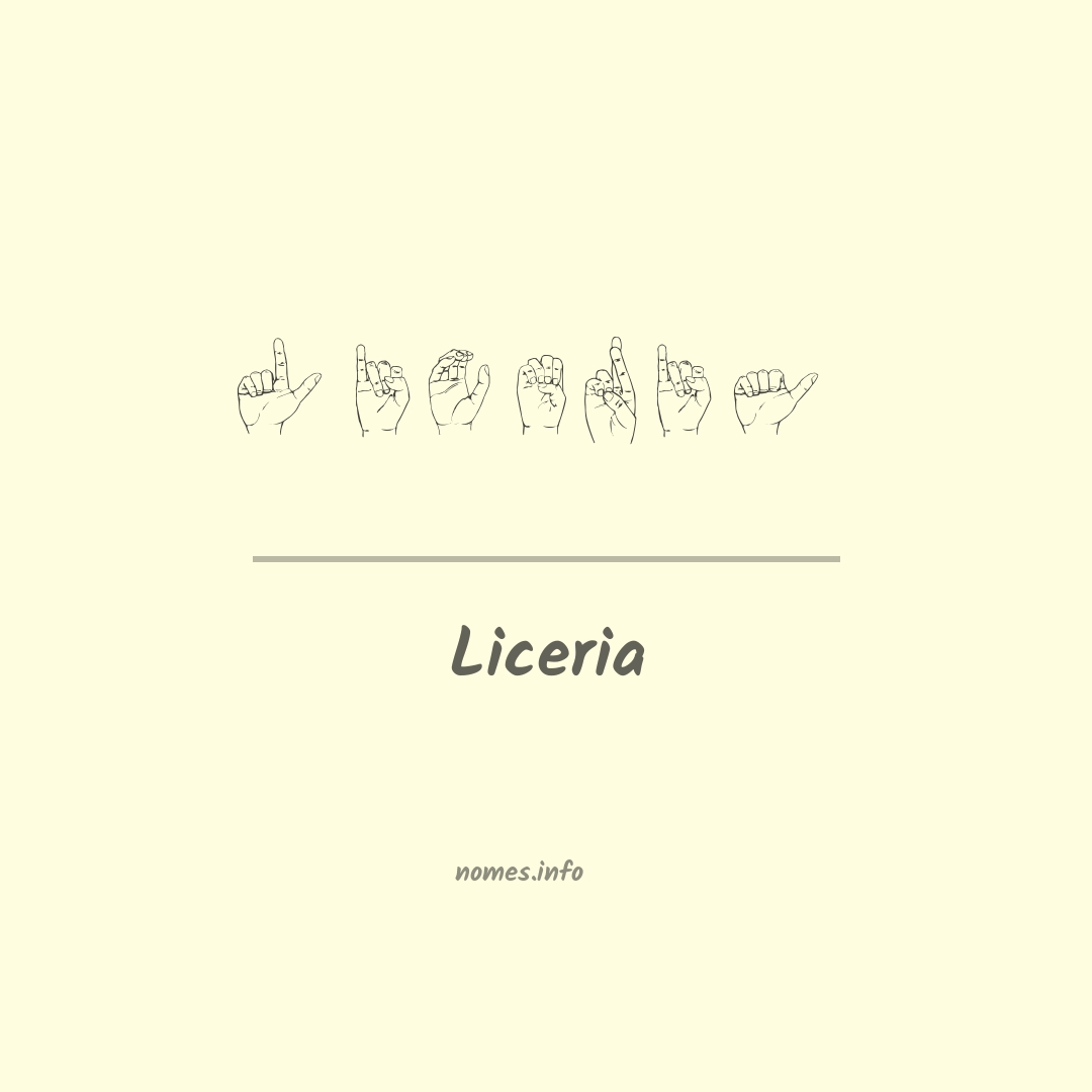 Liceria em Libras