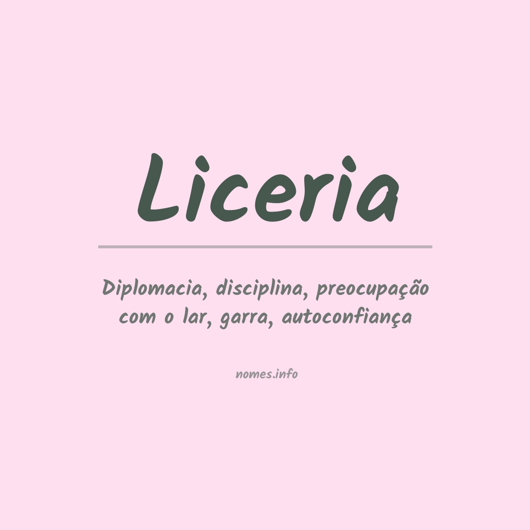 Significado do nome Liceria