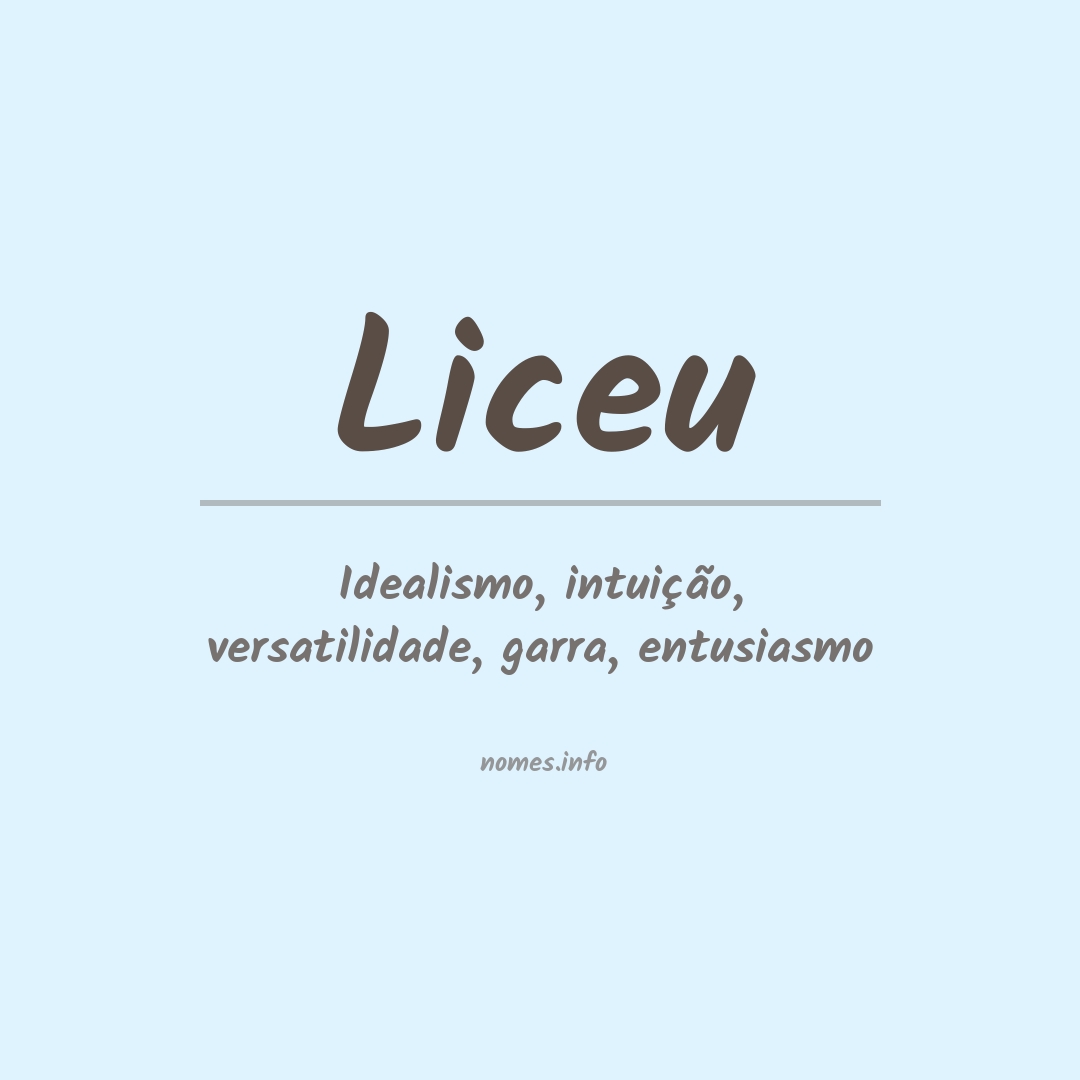 Significado do nome Liceu