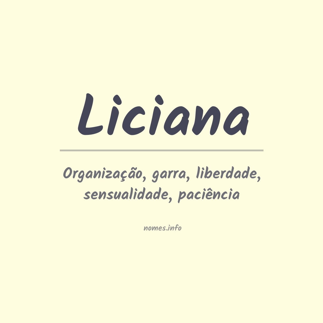Significado do nome Liciana