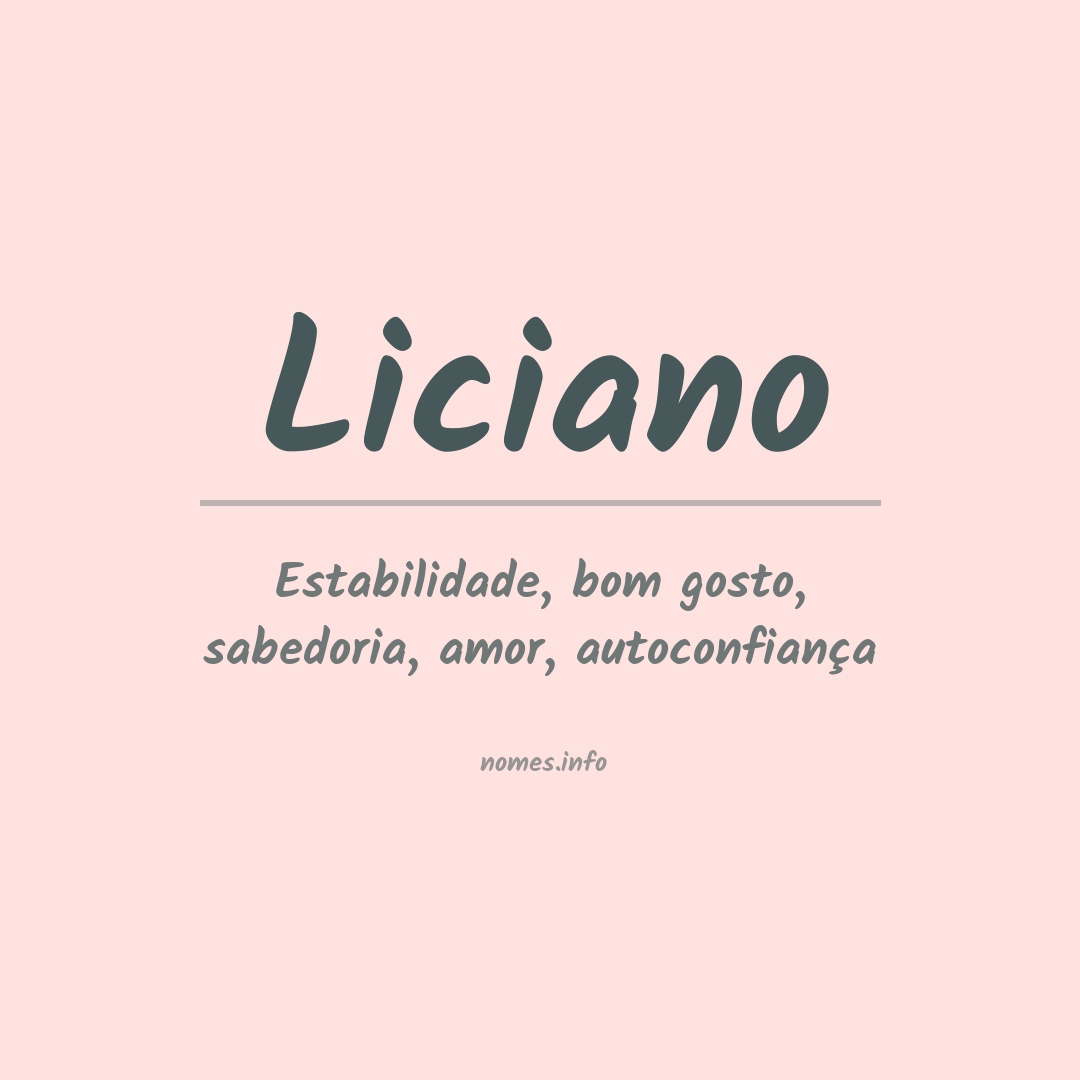 Significado do nome Liciano