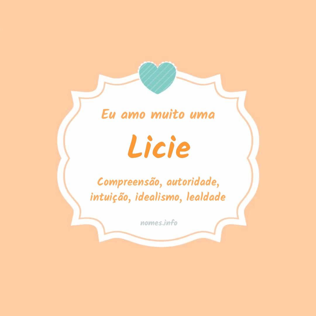 Eu amo muito Licie