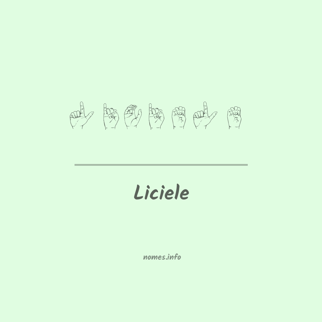 Liciele em Libras