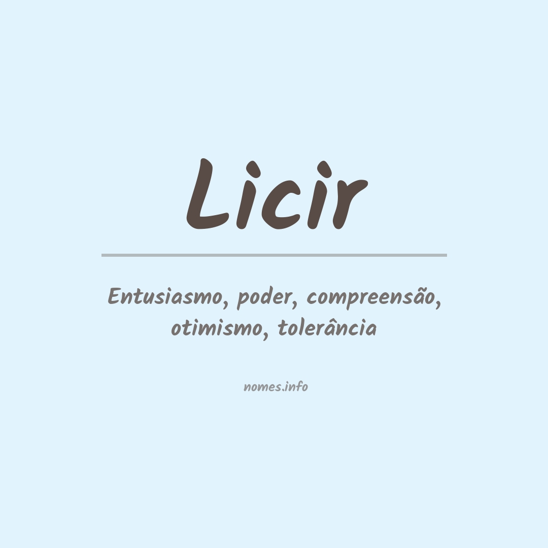 Significado do nome Licir