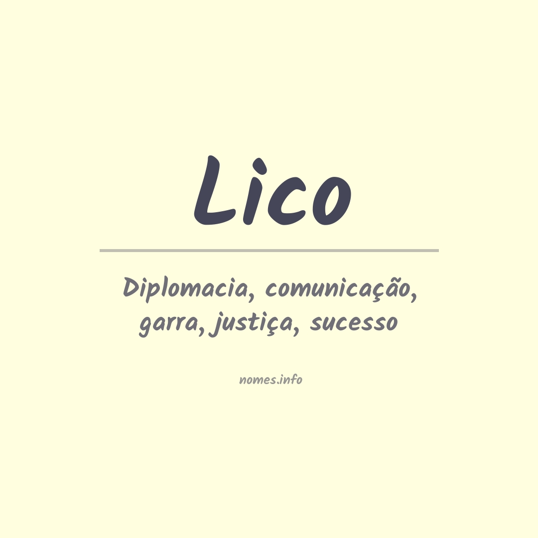 Significado do nome Lico