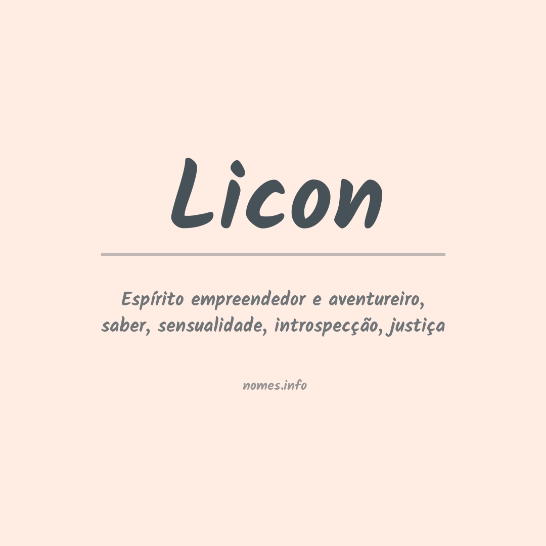 Significado do nome Licon