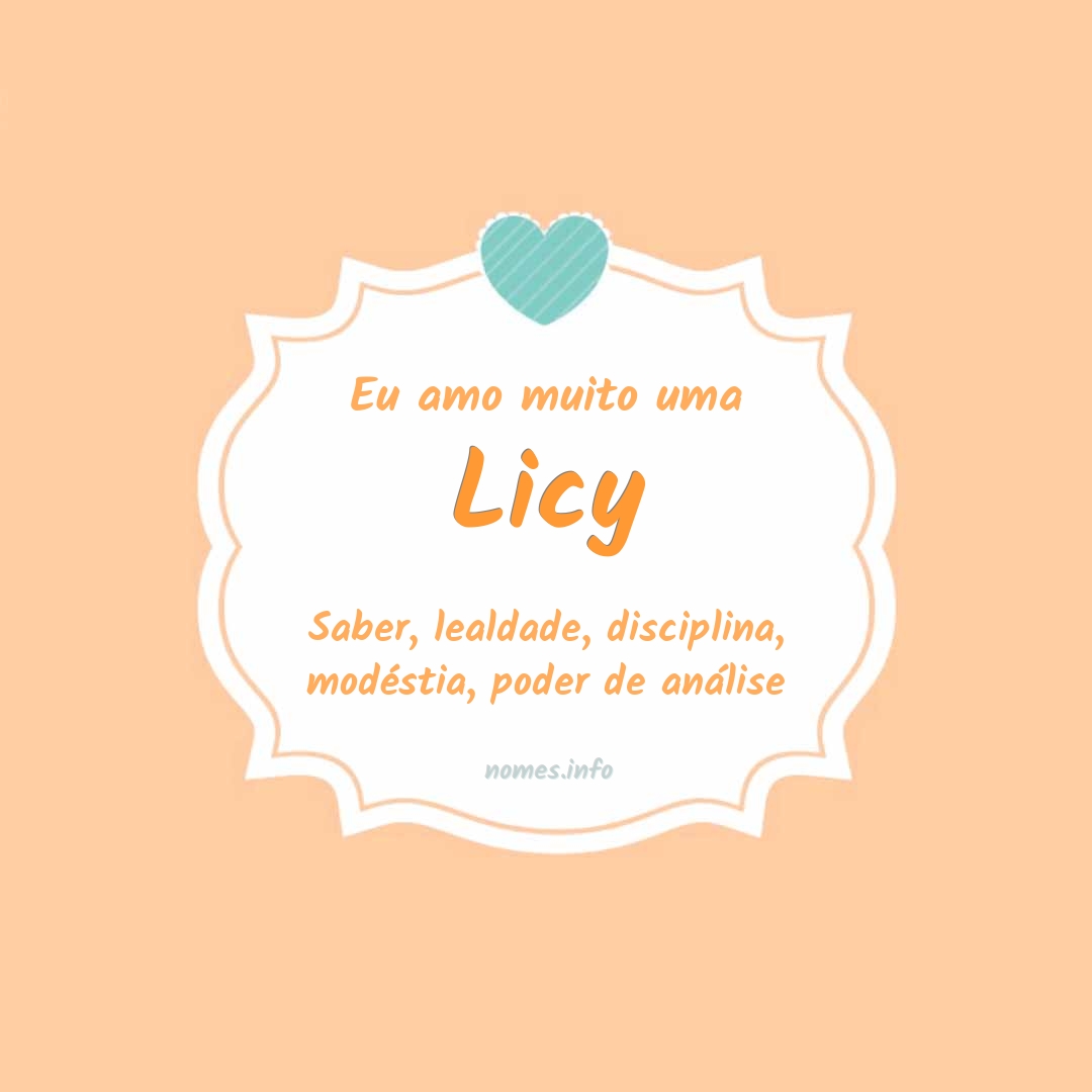 Eu amo muito Licy
