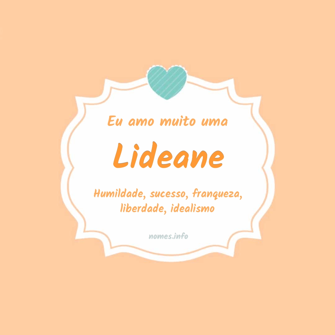 Eu amo muito Lideane