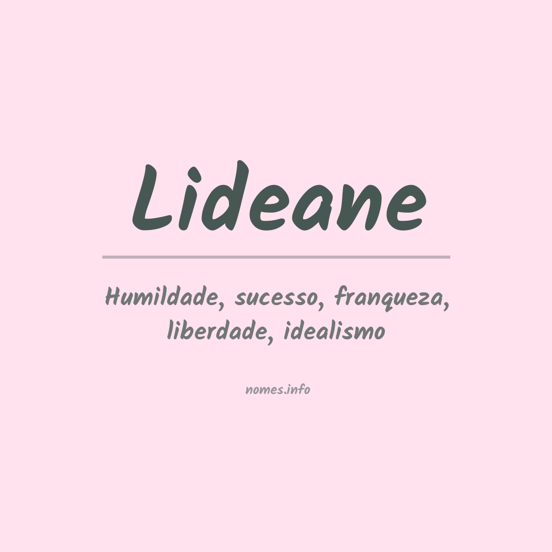 Significado do nome Lideane