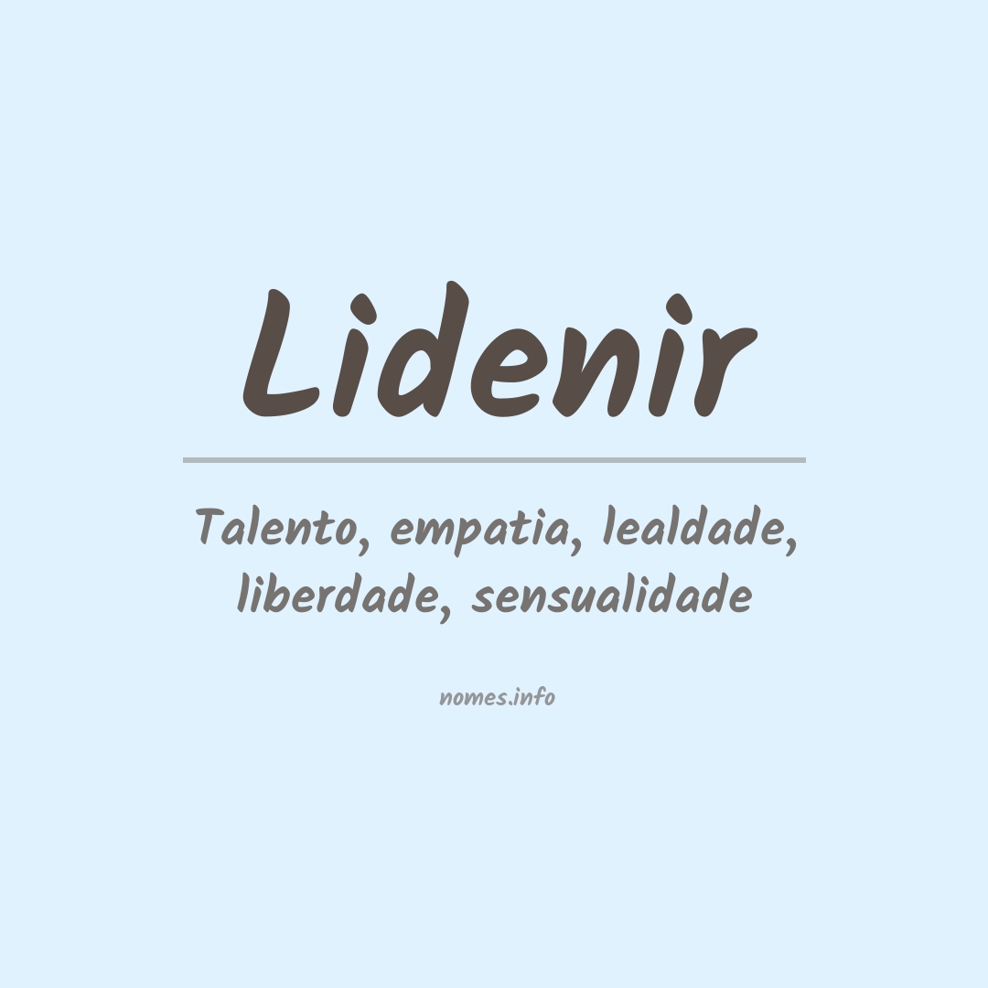 Significado do nome Lidenir