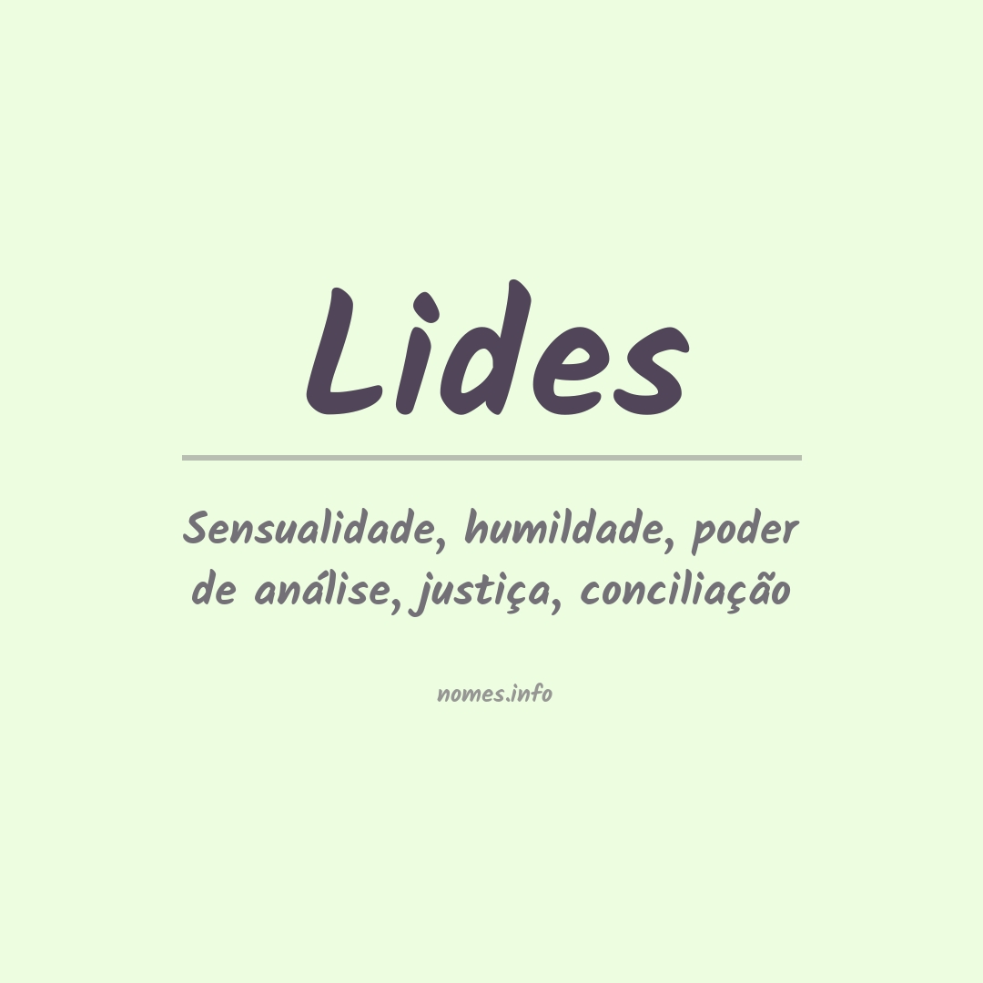 Significado do nome Lides