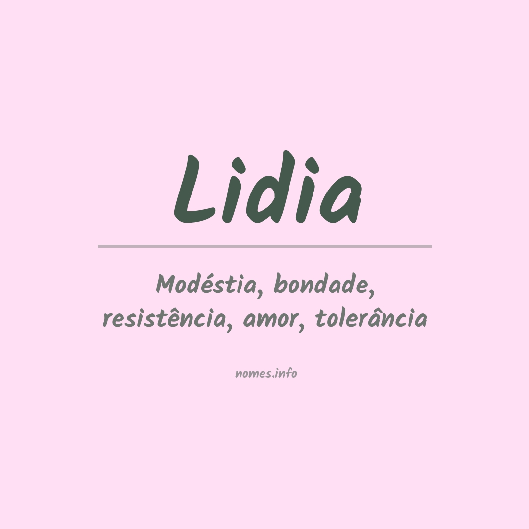 Significado do nome Lidia