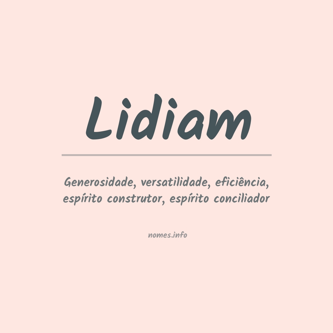Significado do nome Lidiam