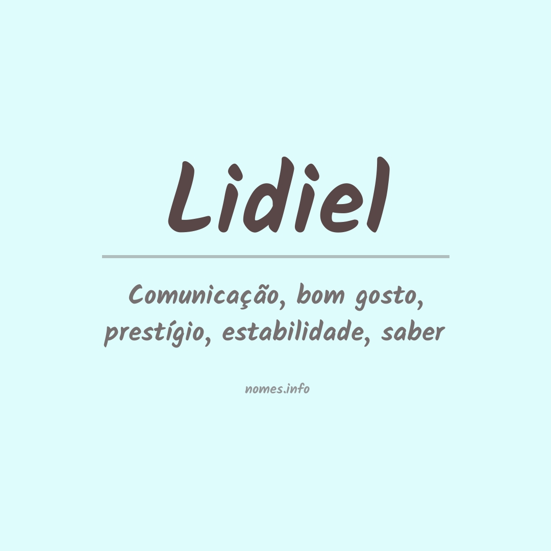 Significado do nome Lidiel