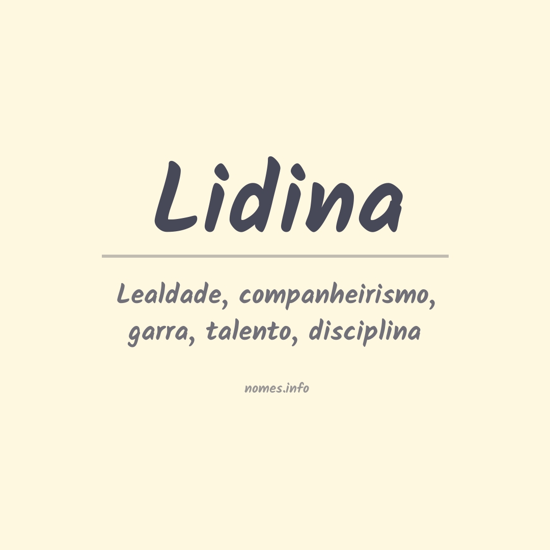 Significado do nome Lidina