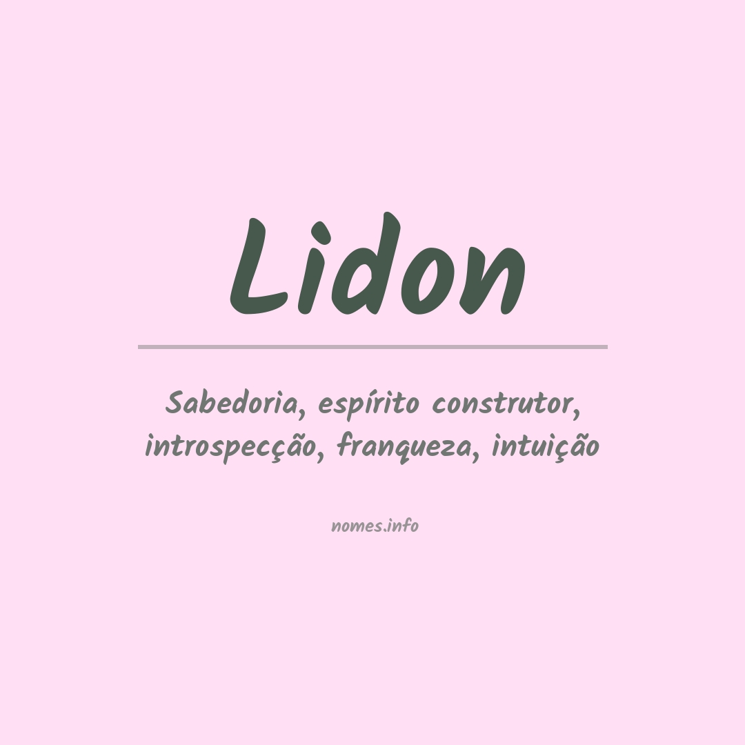 Significado do nome Lidon