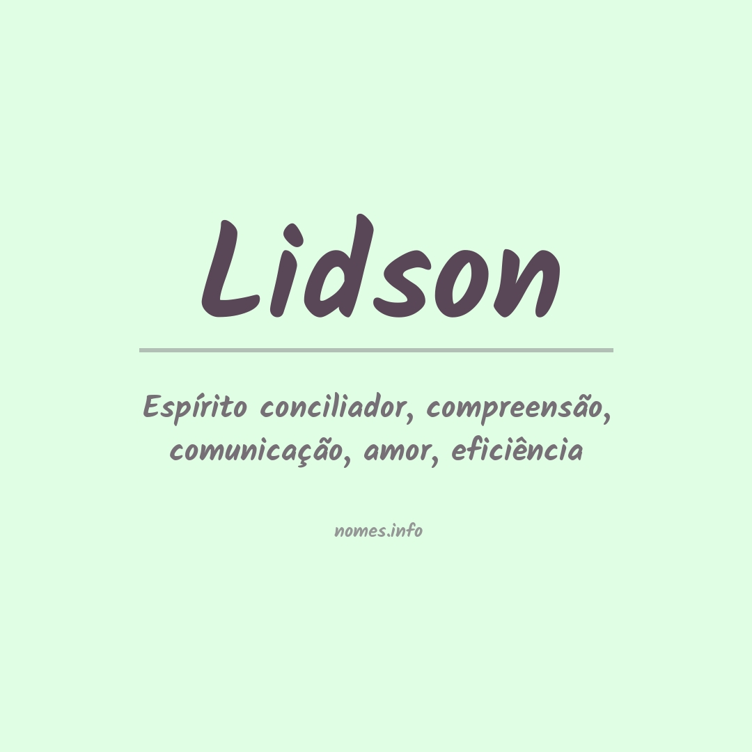 Significado do nome Lidson