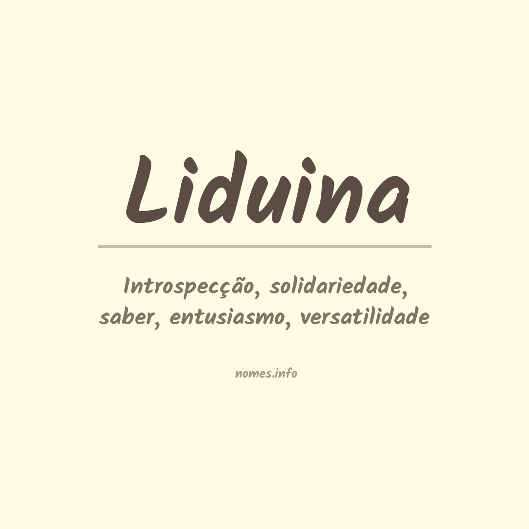 Significado do nome Liduina