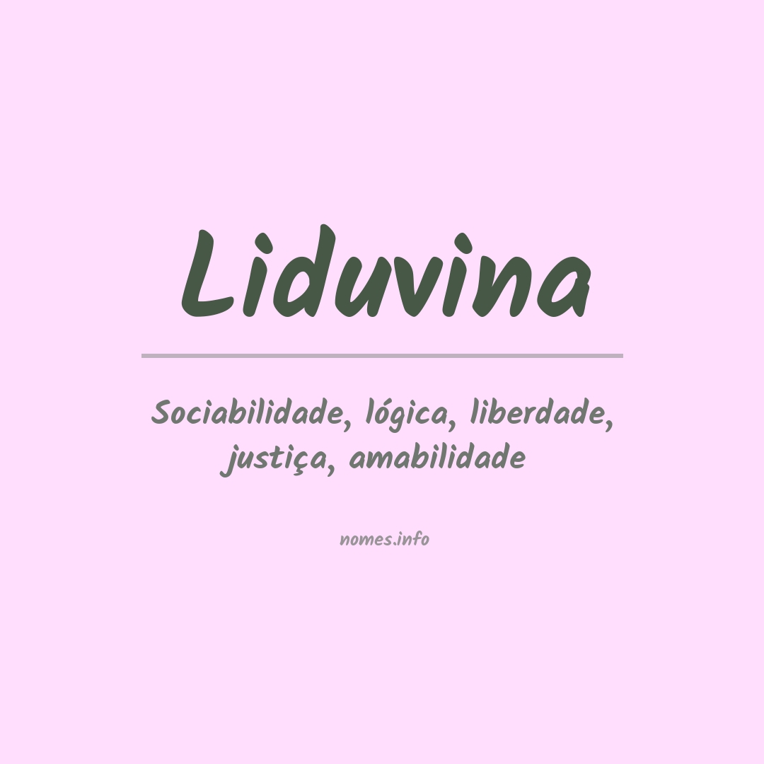 Significado do nome Liduvina