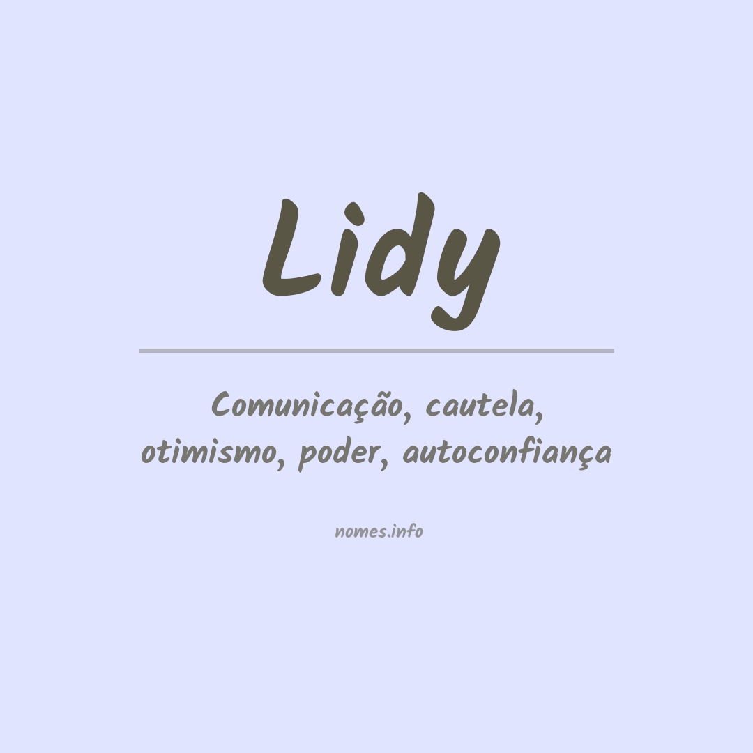 Significado do nome Lidy