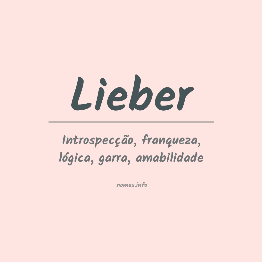 Significado do nome Lieber